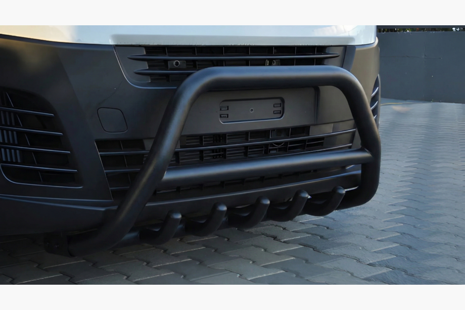 Fiat Scudo 2022- гг. Кенгурятник WT003 Черный Нержавейка Image