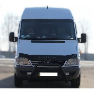 Кенгурятник WT003 Черный (Нержавеющая сталь) Mercedes Sprinter W901/902/903/904/905 1995–2006 гг. фото 3