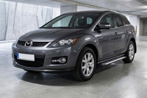 Mazda CX-7 2006-2012 гг. Боковые Подножки Line (2 шт., Алюминий) фото 1