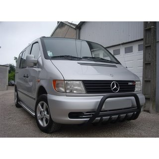 Кенгурятник WT003 Черный (Нержавеющая сталь) Mercedes Vito W638 1996-2003 гг. фото 1