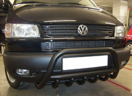 Volkswagen T4 Transporter 1990-2003 гг. Кенгурятник WT003 Черный (Нержавеющая сталь) фото 7