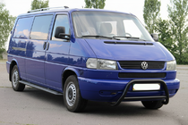 Volkswagen T4 Transporter 1990-2003 гг. Кенгурятник WT003 Черный (Нержавеющая сталь) фото 5