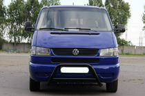 Volkswagen T4 Transporter 1990-2003 гг. Кенгурятник WT003 Черный (Нержавеющая сталь) фото 4