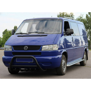 Кенгурятник WT003 Черный (Нержавеющая сталь) Volkswagen T4 Transporter 1990-2003 гг. фото 3