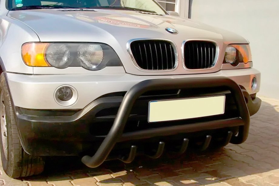 BMW X5 E53 1999–2006 гг. Кенгурятник WT003 Black (нерж) Image