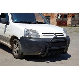 Кенгурятник WT003 Black (нерж) Citroen Berlingo 1996-2008 гг. фото 4