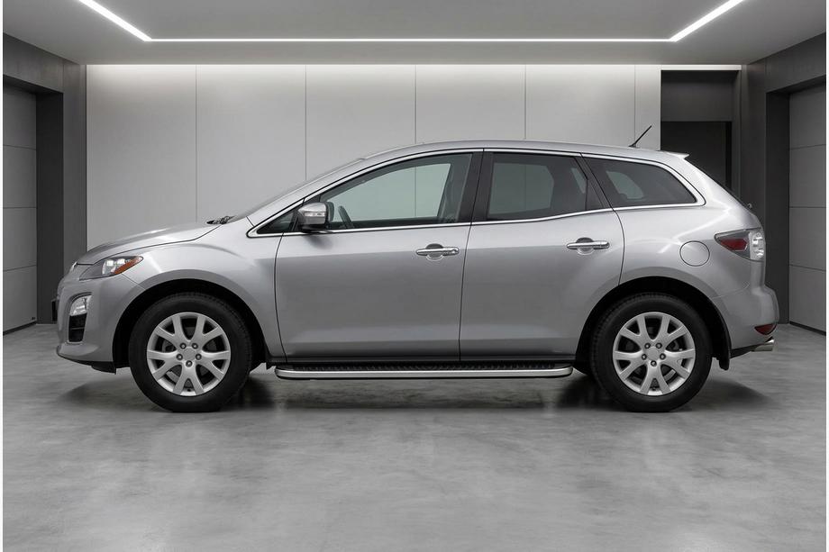 Mazda CX-7 2006-2012 гг. Боковые Подножки Tayga Grey (2 шт., Алюминий) Image