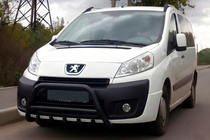 Citroen Jumpy 2007-2017 гг. Кенгурятник WT003 Black (нерж) фото 1