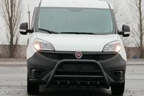 Fiat Doblo II 2010-2022 гг. Кенгурятник WT003 Black (нерж.) фото 1