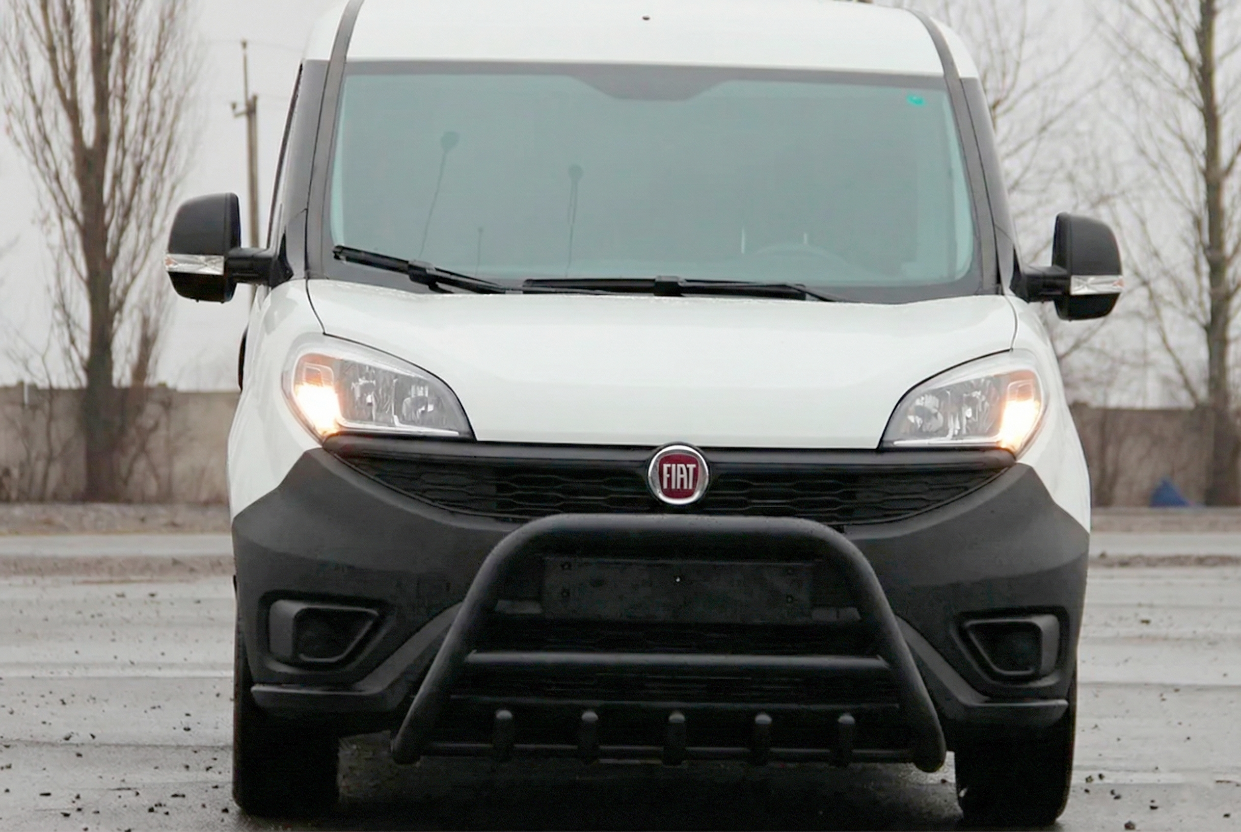 Кенгурятник WT003 Black (нерж.) для Fiat Doblo II 2010-2022 рр