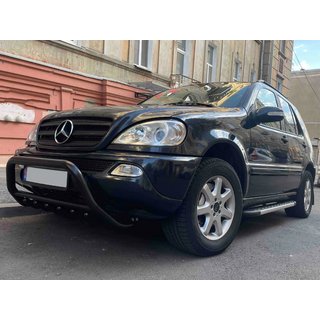 Кенгурятник WT003 Black (нерж.) Mercedes ML W163 1997-2005 гг. фото 4