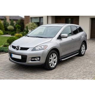 Боковые Подножки Fullmond (2 шт, алюминий) Mazda CX-7 2006-2012 гг. фото 1