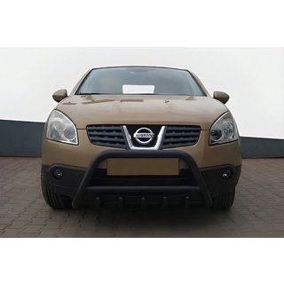 Кенгурятник WT003 Black (нерж) Nissan Qashqai 2007-2010 гг. фото 1