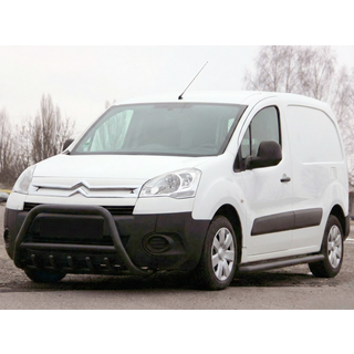 Кенгурятник WT003 Black (нерж) Peugeot Partner Tepee 2008-2018 гг. фото 1