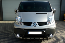 Opel Vivaro 2001–2015 гг. Кенгурятник WT003 Черный (Нержавеющая сталь) фото 4