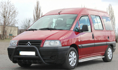 Citroen Jumpy 1996-2007 гг. Кенгурятник WT003 Черный Нержавейка фото 1
