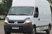 Renault Master 1998-2010 гг. Передняя дуга WT003 Черная (нерж. сталь) фото 1