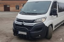 Opel Movano 2021- гг. Передняя дуга WT003 Черная (нерж. сталь) фото 5