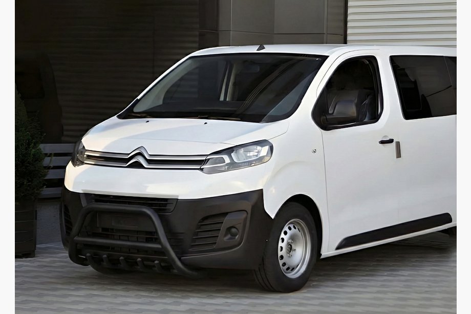 Opel Zafira Life 2019- гг. Кенгурятник WT003 Черный Нержавейка Фото 3