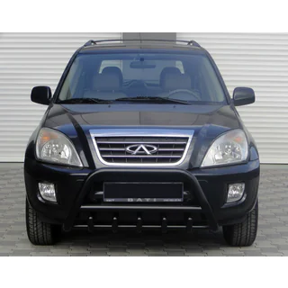 Передний силовой бампер WT003 Черный Нержавейка Chery Tiggo 1 2005-2016 гг. фото 1
