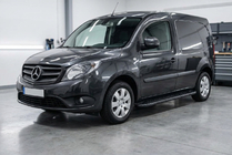 Mercedes Citan 2013-2021 гг. Боковые пороги Bosphorus Black (2 шт., алюминий) фото 1