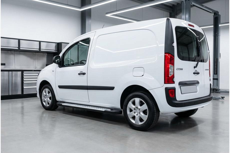Mercedes Citan 2013-2021 гг. Боковые пороги Allmond (2 шт., алюминий) Image