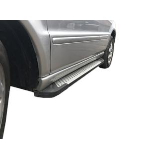Боковые пороги Allmond Grey (2 шт., алюминий) фото 1