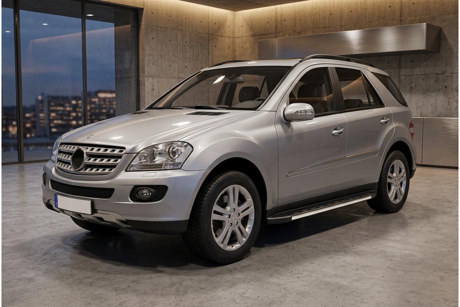 Mercedes ML W164 2005-2011 гг. Боковые Подножки Duru (2 шт., Алюминий) Image