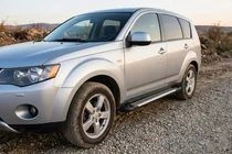 Mitsubishi Outlander 2006-2012 гг. Боковые Подножки Line (2 шт., Алюминий) фото 1