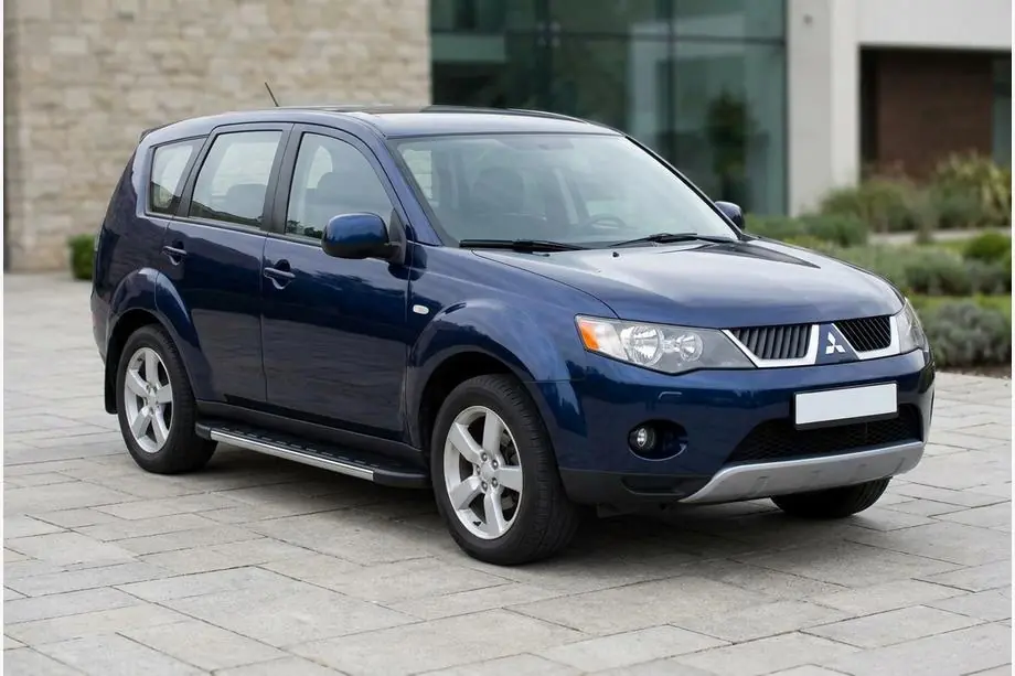 Mitsubishi Outlander 2006-2012 гг. Боковые Подножки Duru (2 шт., Алюминий) Image