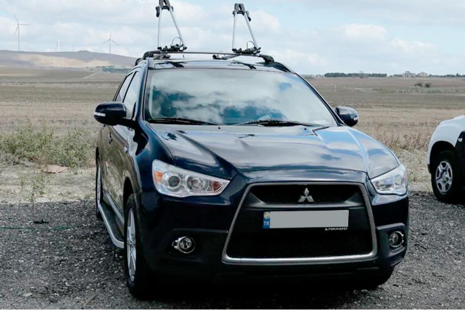 Mitsubishi Outlander 2006-2012 гг. Боковые Подножки Tayga Grey (2 шт., Алюминий) Фото 12