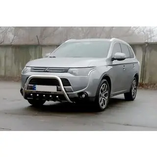 Кенгурятник WT004 (нержавейка) Mitsubishi Outlander 2012-2021 гг. фото 2