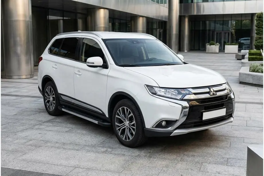 Mitsubishi Outlander 2012-2021 гг. Боковые пороги RedLine V1 (2 шт., алюминий) Фото 1