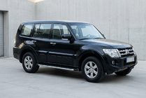 Mitsubishi Pajero Wagon IV 2006-2021 гг. Боковые Подножки Fullmond (2 шт, алюминий) фото 1