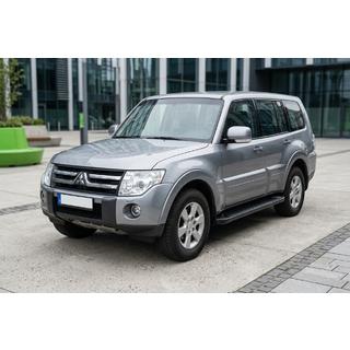 Боковые Подножки Allmond Black (2 шт., Алюминий) Mitsubishi Pajero Wagon IV 2006-2021 гг. фото 1