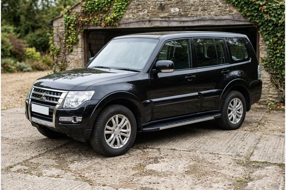 Mitsubishi Pajero Wagon IV 2006-2021 гг. Боковые Подножки Duru (2 шт., Алюминий) Фото 1