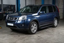 Nissan X-trail T31 2007-2014 гг. Боковые пороги Bosphorus Black (2 шт., алюминий) фото 1
