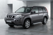 Nissan X-trail T31 2007-2014 гг. Боковые Подножки Rainbow (2 шт., Алюминий) фото 1