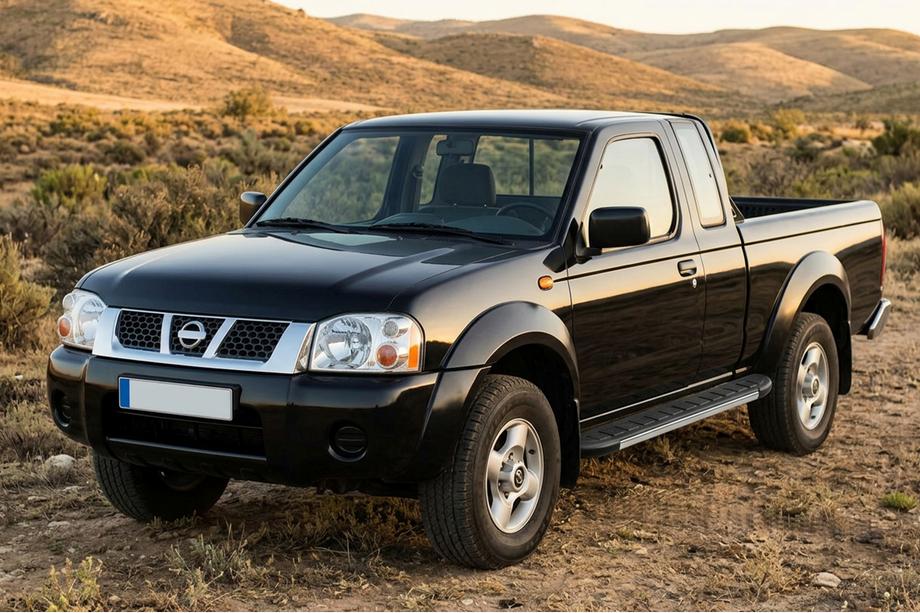 Nissan NP300 1999-2015 гг. Боковые Подножки Duru (2 шт., Алюминий) Image