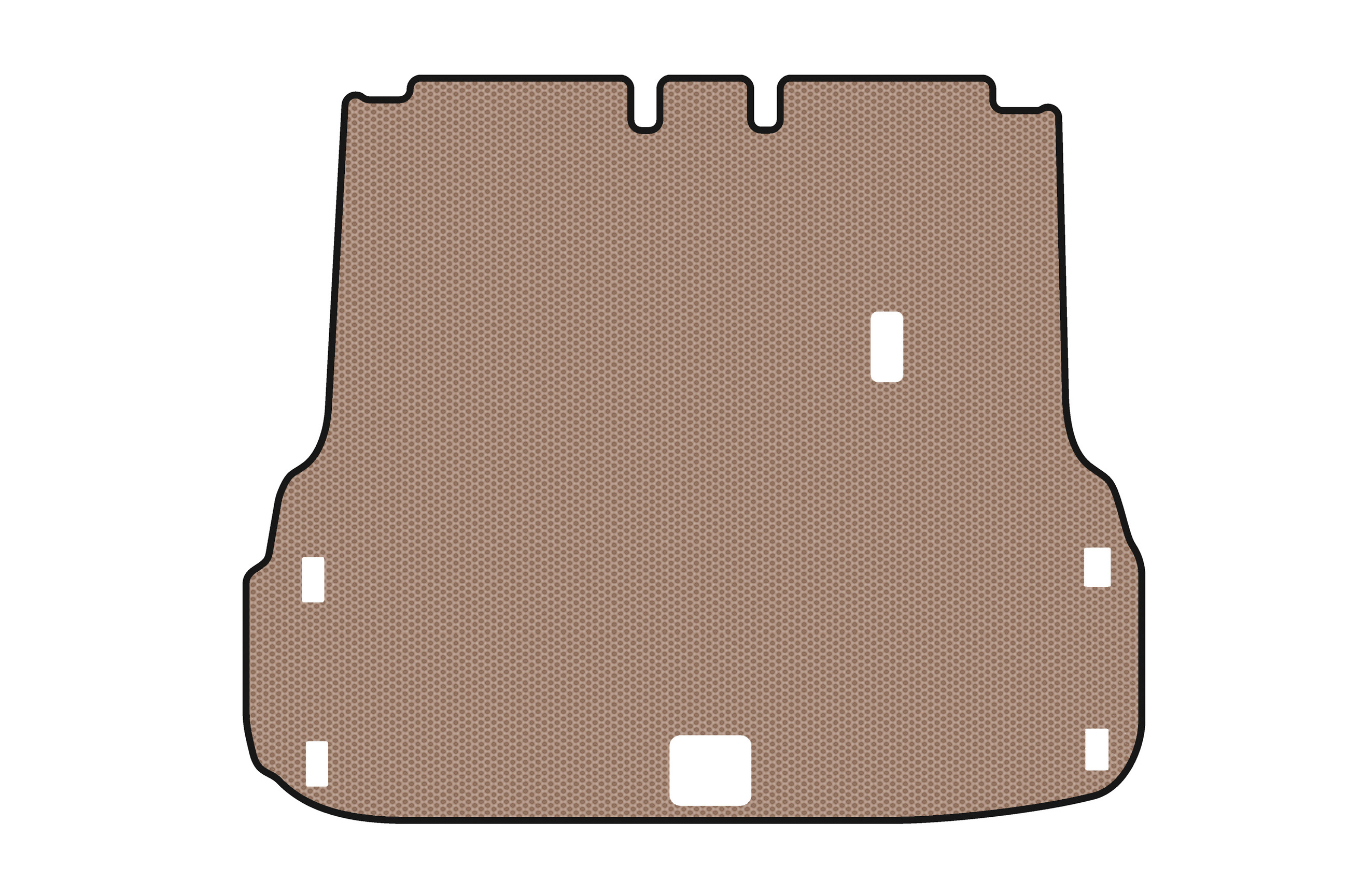Гумовий килимок в багажник Carsuit (Бежевий) для Nissan Pathfinder R52 2012-2021 рр