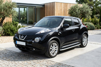 Nissan Juke 2010-2019 гг. Боковые Подножки Tayga Grey (2 шт., Алюминий) фото 1