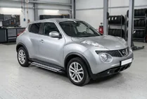 Nissan Juke 2010-2019 гг. Боковые Подножки Rainbow (2 шт., Алюминий) фото 1