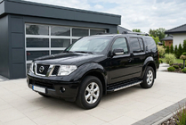 Nissan Pathfinder R51 2005-2014 гг. Боковые Подножки Duru (2 шт., Алюминий) фото 2