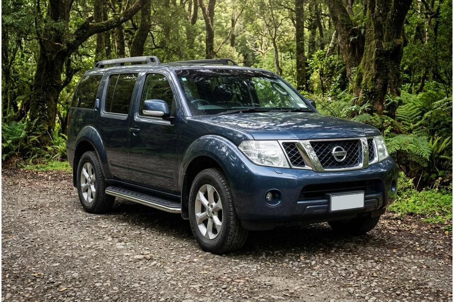 Nissan Pathfinder R51 2005-2014 гг. Боковые Подножки Maydos V1 (2 шт., Алюминий и Нержавейка) Image