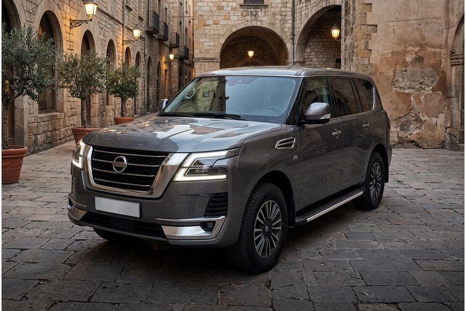 Nissan Patrol Y62 2010-2024 гг. Боковые Подножки Fullmond (2 шт., Алюминий) Image