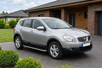 Nissan Qashqai 2007-2010 гг. Боковые Подножки Maydos V1 (2 шт., Алюминий и Нержавейка) фото 1