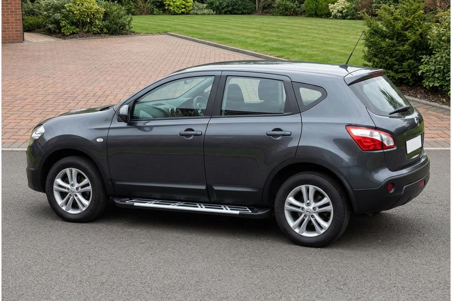 Nissan Qashqai 2010-2014 гг. Боковые Подножки Sunrise (2 шт., Алюминий) Фото 1