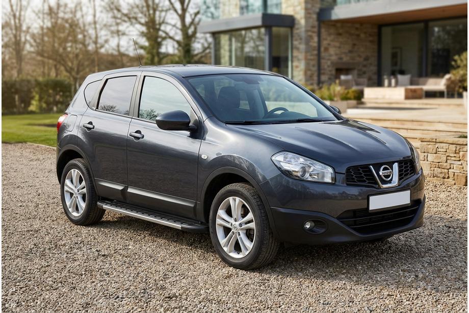 Nissan Qashqai 2010-2014 гг. Боковые Подножки Duru (2 шт., Алюминий) Image