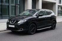 Nissan Qashqai 2014-2021 гг. Боковые Подножки Maydos V1 (2 шт., Алюминий и Нержавейка) фото 1