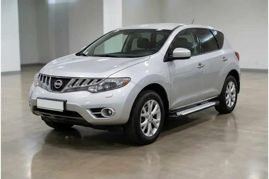 Nissan Murano 2008-2014 гг. Боковые Подножки Allmond Grey (2 шт., Алюминий) Фото 1